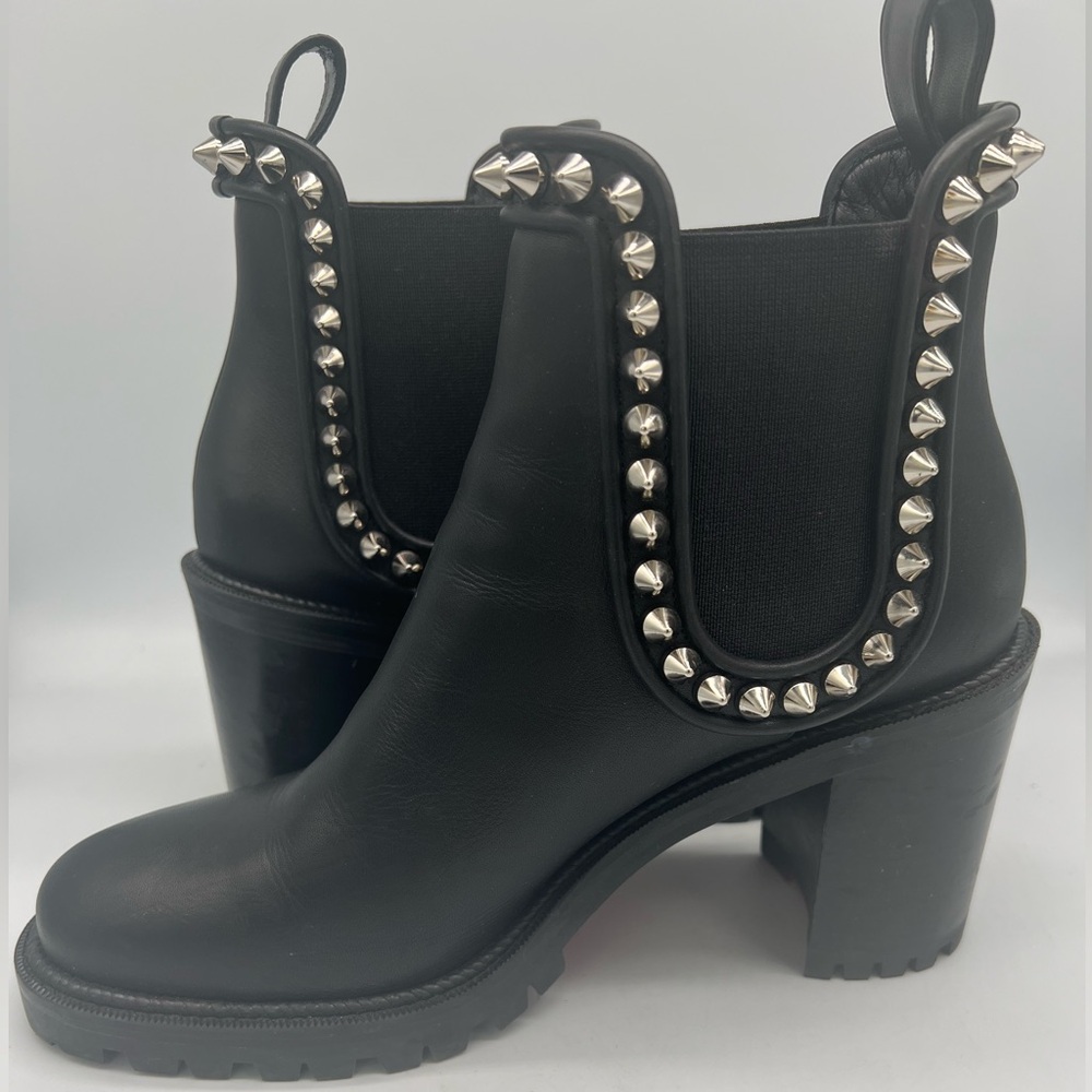 Christian Louboutin Capahutta 70 Spiked Leather Chelsea Boots - Picture 13 of 16